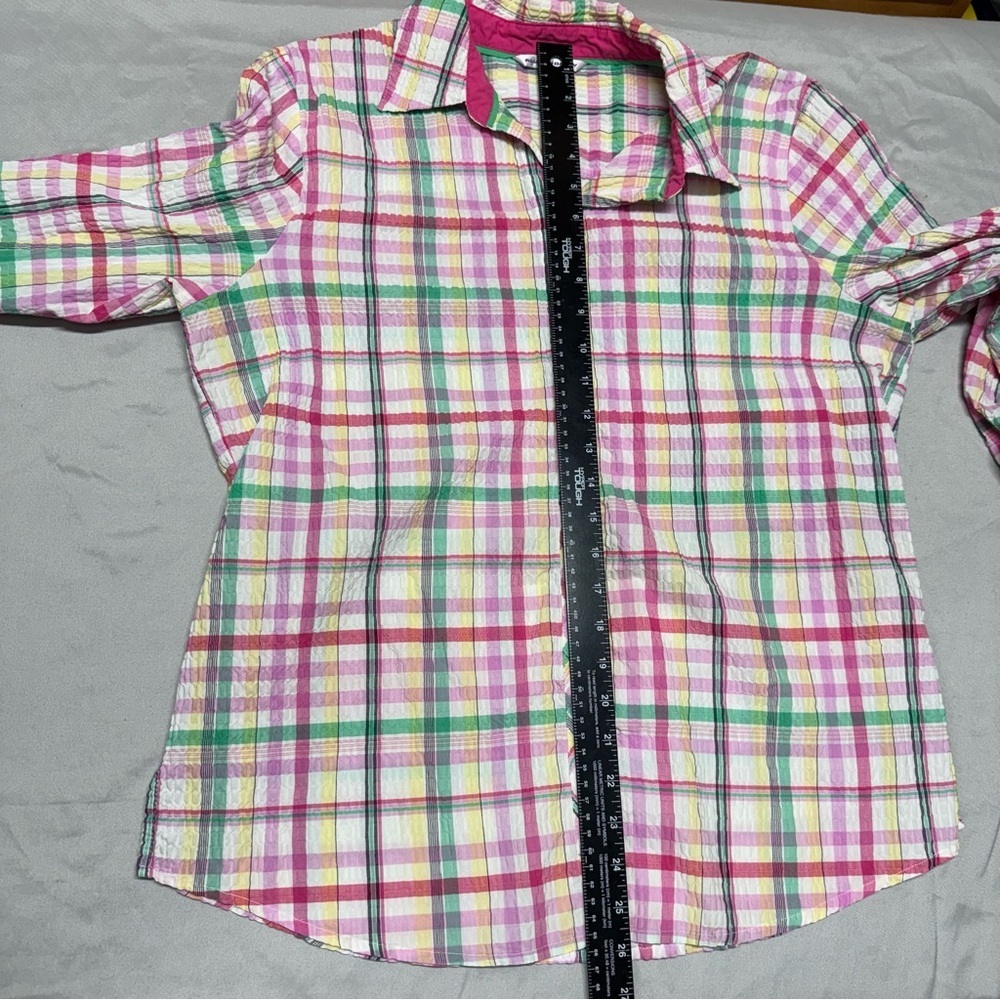 Allison Daley Multicolor Plaid Blouse - Picture 8 of 10
